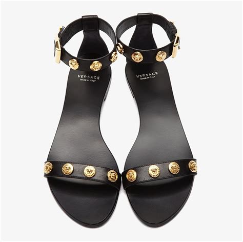 versace belt sandal|Versace sandals black and gold.